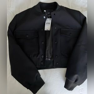 Black bomber jacket